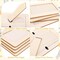 24-Pack DIY Wooden Picture Frame Painting Craft Kit – Unfinished 4x6 Inch Photo Frames with Rhinestone & Glitter Foam Stickers for Creative Decorating